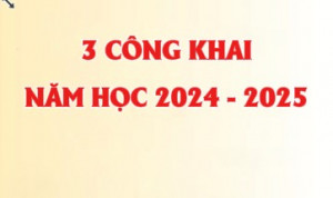 3 CÔNG KHAI NĂM HỌC 2024 - 2025